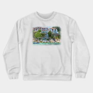 Grecian Waterfront Crewneck Sweatshirt